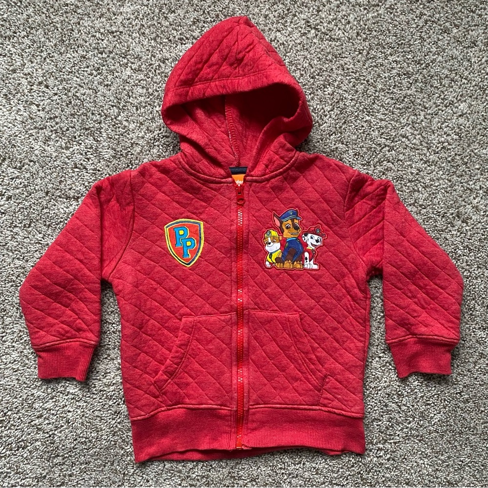 Paw Patrol Zippered Hoodie Sweatshirt Jakcet Toddler Size 4T